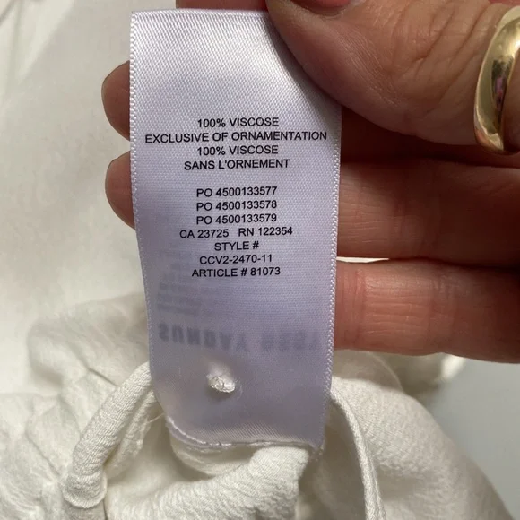 ❗️SOLD❗️ Sunday Best Off White Short Sleeve Embroidered Marisol Blouse Size M - Picture 11 of 11